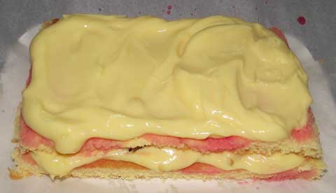 layered italian cream cake