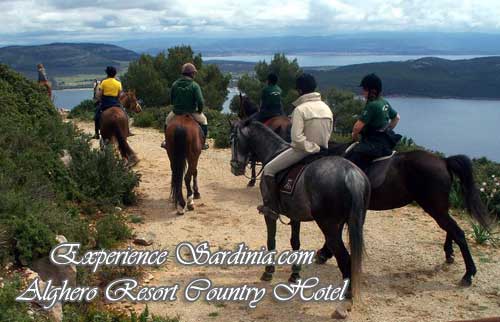 horseback riding with the alghero resort country hotel