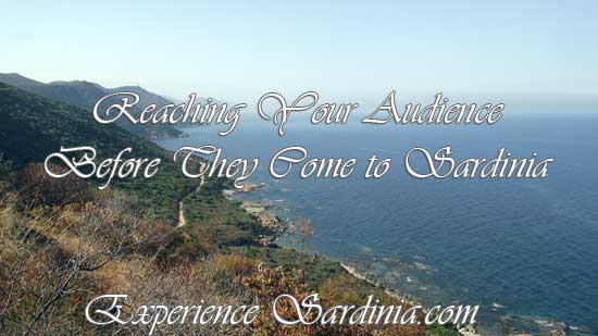 infographic about advertising on experience sardinia.com