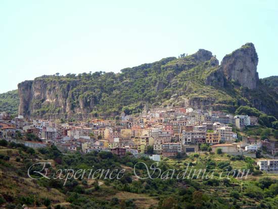 view of the mountain village ulassai in ogliastra sardinia