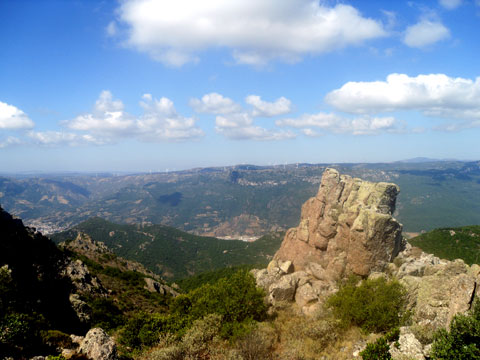 view from monte ferru in sardinia