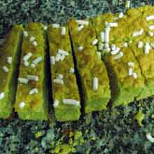 cutting anise cookie into rectangles