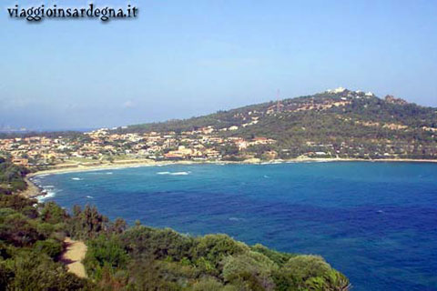 panoramic view of the porto frailis bay in arbatax