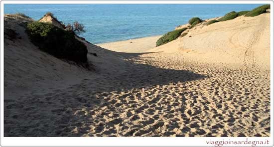 The Beach of Scivu in medio campidano