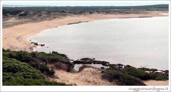 The Sa Mesa Longa Beach in Oristano