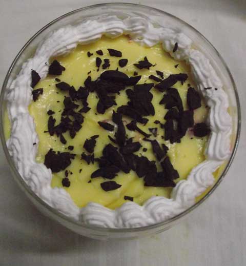 zuppa inglese with whipped cream